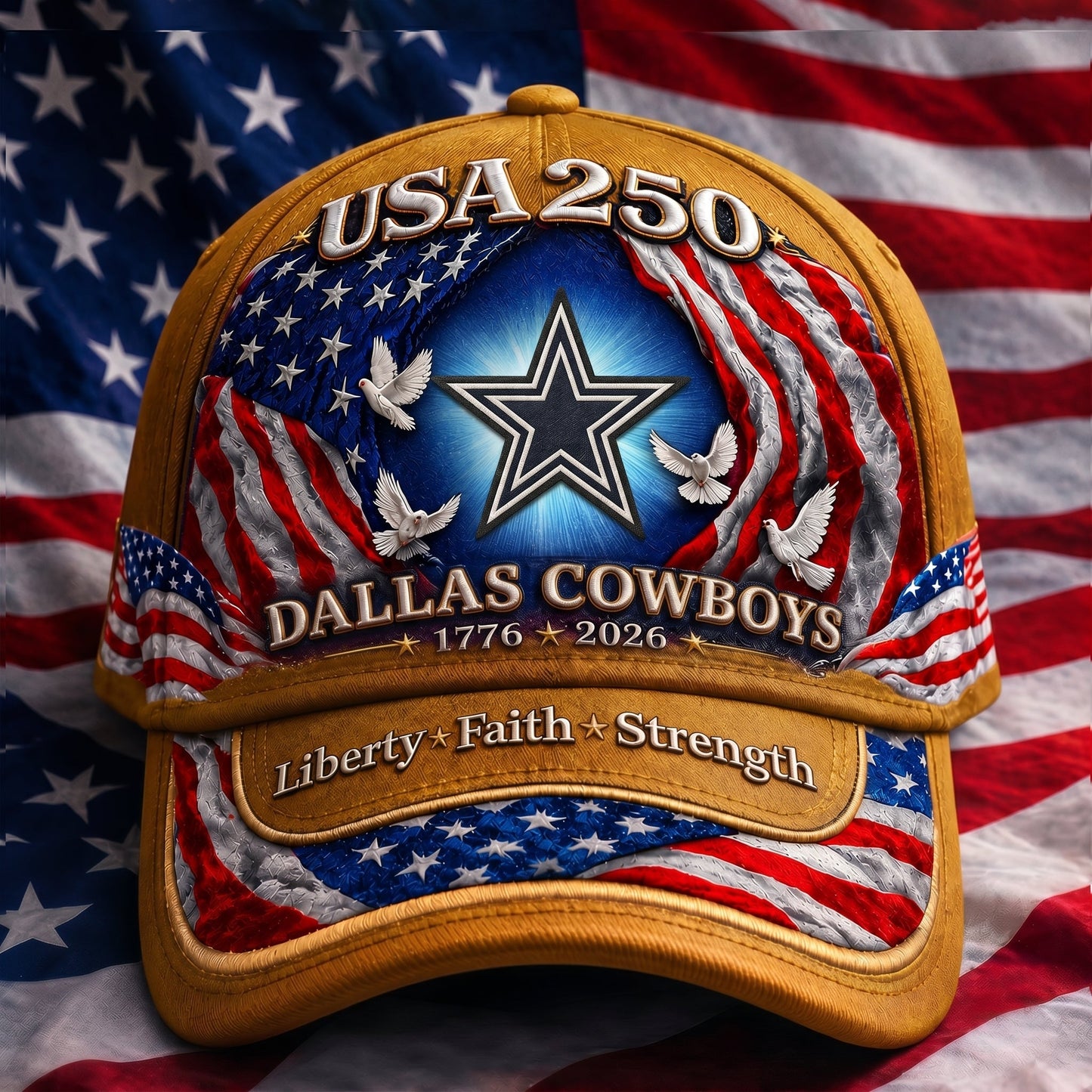 Premium NFL x DC 250 Years Anniversary Of Freedom Cap 220626