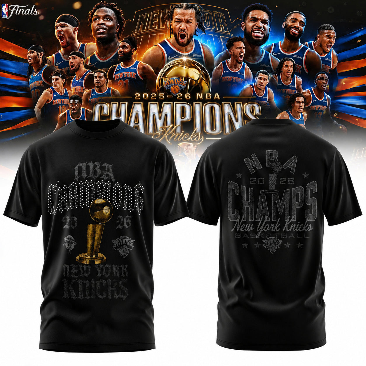 NYK x NBA Finals Champions Luxury V16 Shirt 150626
