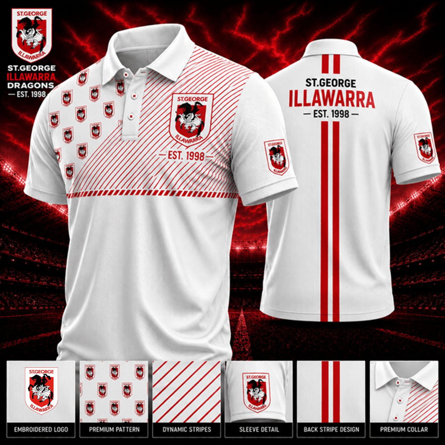PREMIUM NRL X SGID LUXURY GAMEDAY POLO SHIRT LIMITED EDITIONS 240626