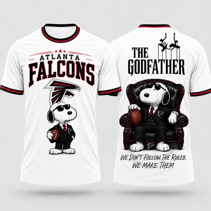 ATL x NFL Premium Funny Football Snoopy The Godfather Rule Maker Game Day 3D Shirt 0307