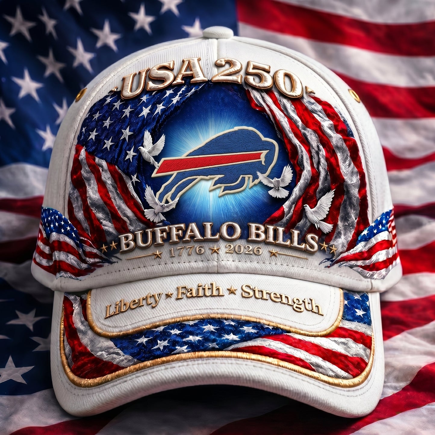 Premium NFL x BB 250 Years  Anniversary Of Freedom  Cap 220626