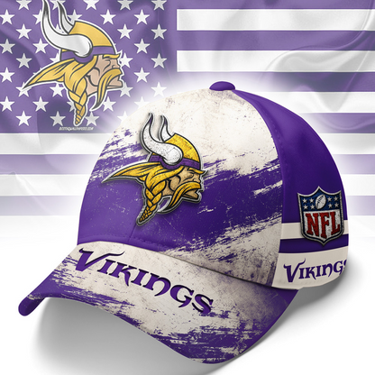 MIN x NFL Grunge Style Team Premium Cap 0207