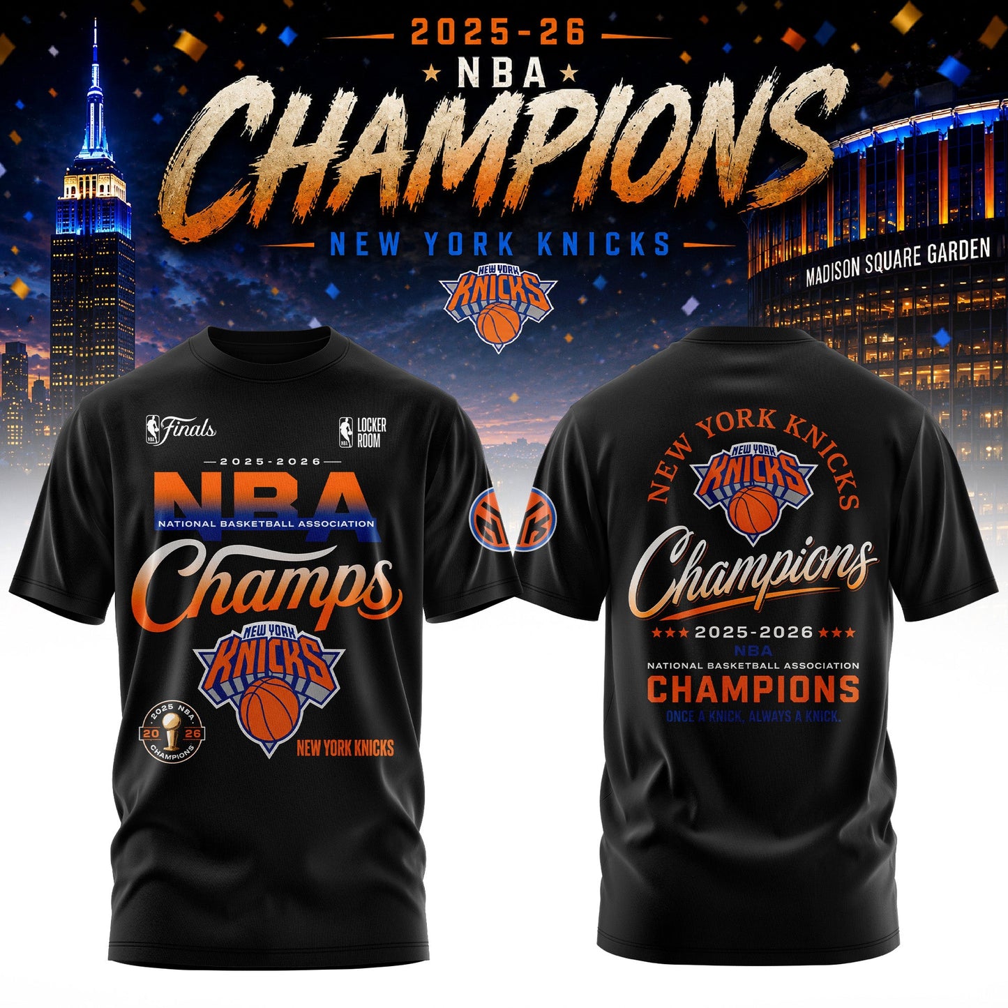NYK x NBA Finals Champions Luxury V5 Shirt 150626 1
