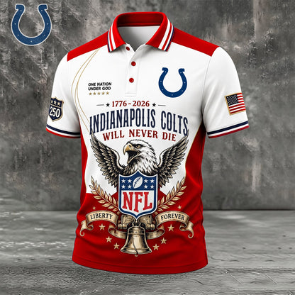 PREMIUM NFL x IND EXCLUSIVE 250 Years Anniversary Of Freedom POLO SHIRT 290626