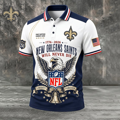 PREMIUM NFL x NO EXCLUSIVE 250 Years Anniversary Of Freedom POLO SHIRT 290626