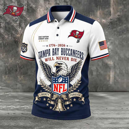 PREMIUM NFL x TB EXCLUSIVE 250 Years Anniversary Of Freedom POLO SHIRT 290626