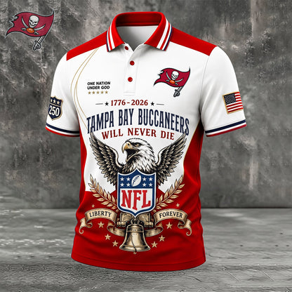 PREMIUM NFL x TB EXCLUSIVE 250 Years Anniversary Of Freedom POLO SHIRT 290626