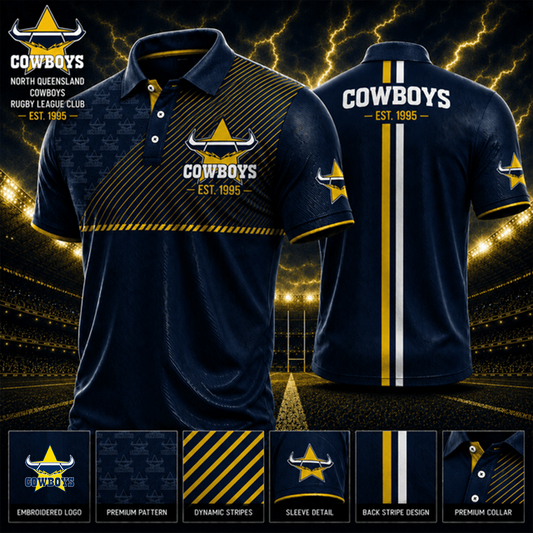 PREMIUM NRL X NQC LUXURY GAMEDAY POLO SHIRT LIMITED EDITIONS 240626