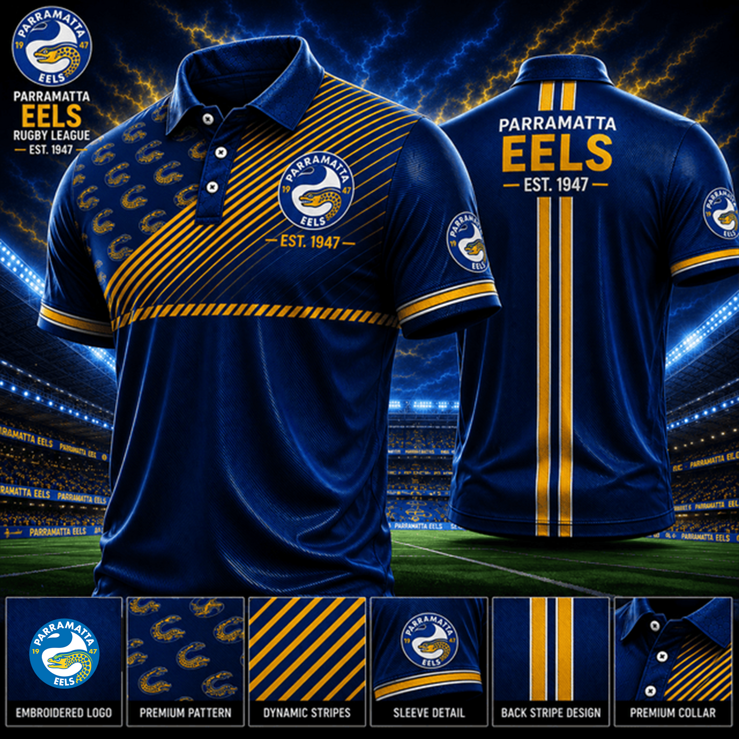 PREMIUM NRL X PE LUXURY GAMEDAY POLO SHIRT LIMITED EDITIONS 240626