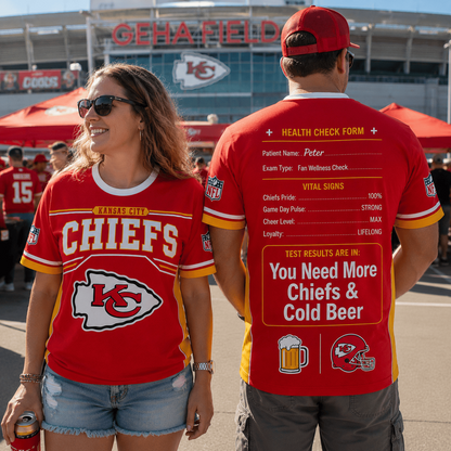 Premium NFL x KCC Funny Personalized Health Check Form 3D Shirt Football Enthusiasts 040726