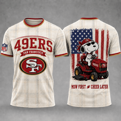 SF x NFL Premium Funny Football Snoopy 3D T-Shirt 0207