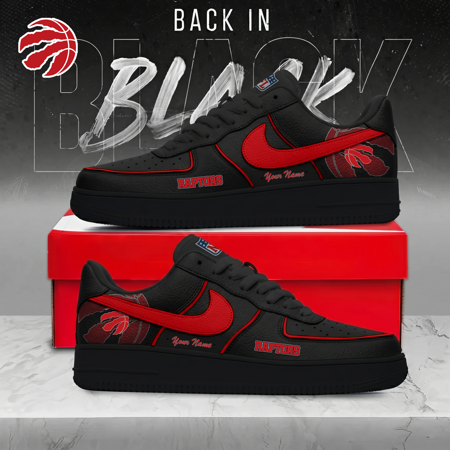 TR x NBA Back In Black AF1 Sneakers 270626